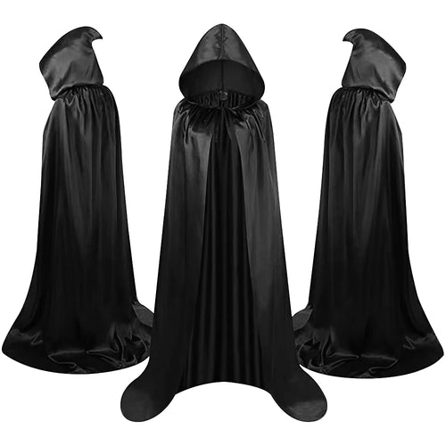 Ajoutez une touche mystérieuse à votre déguisement avec cette cape d’Halloween à capuche. Idéale pour compléter vos tenues de sorcière, vampire ou créature fantastique.